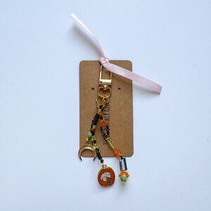 Handmade Floral Beaded Keychain